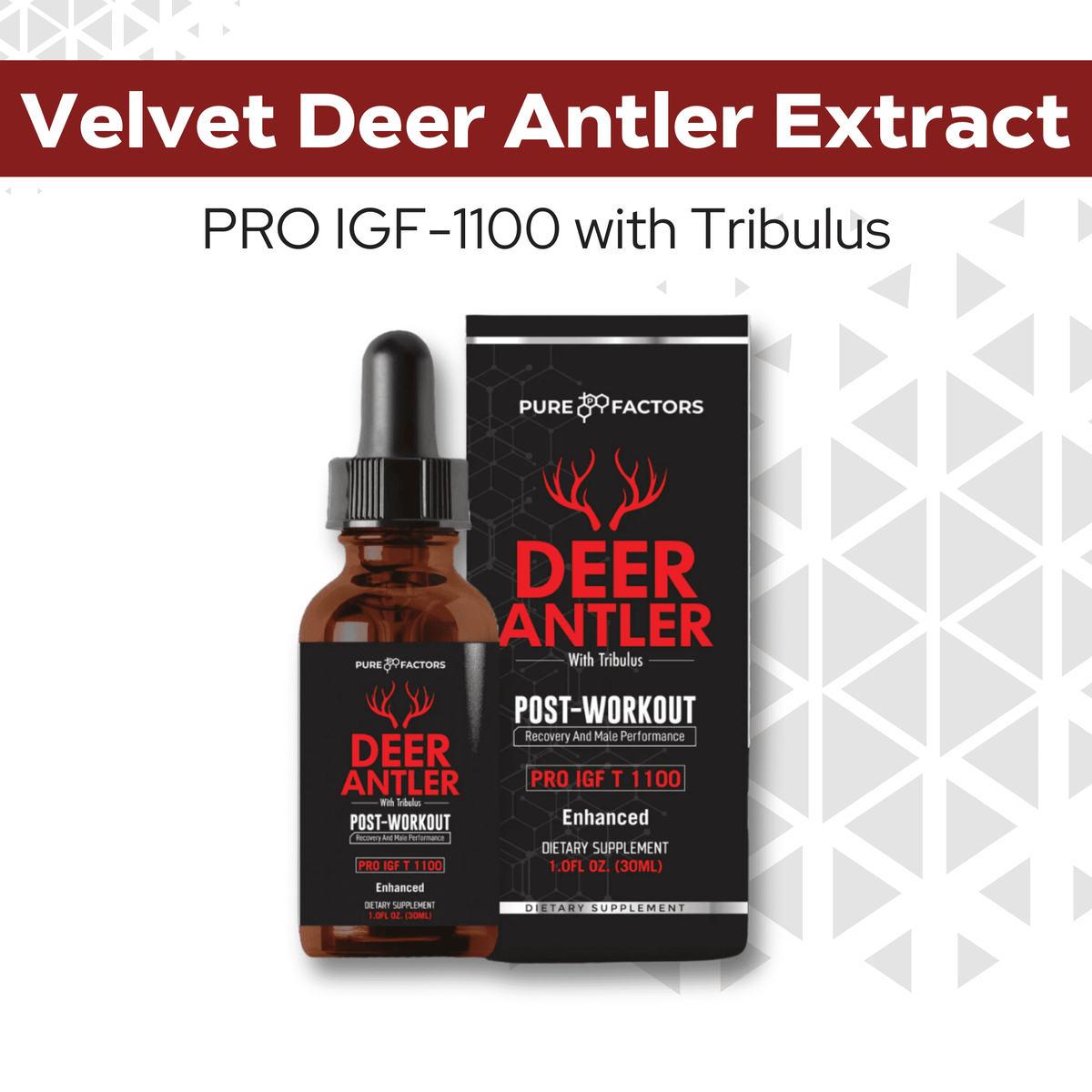 Velvet Deer Antler Extract with Tribulus - IGF T1100 Professional